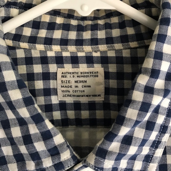 J. Crew Blue Gingham Button Down - Picture 5 of 7
